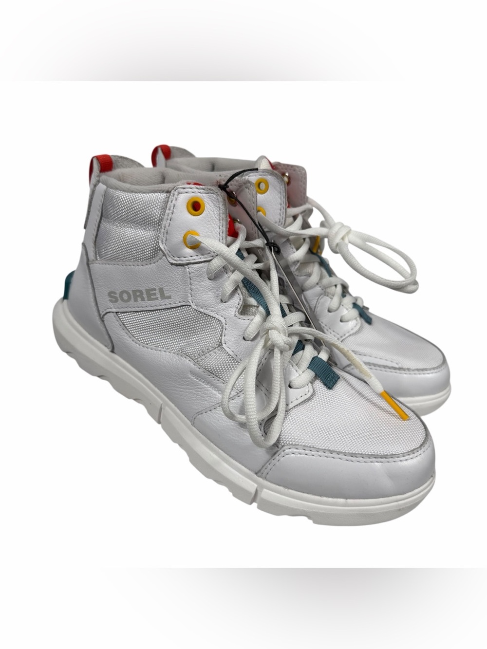 Sorel Explorer II Sneaker Mid Waterproof Shoes White Womens Size 10